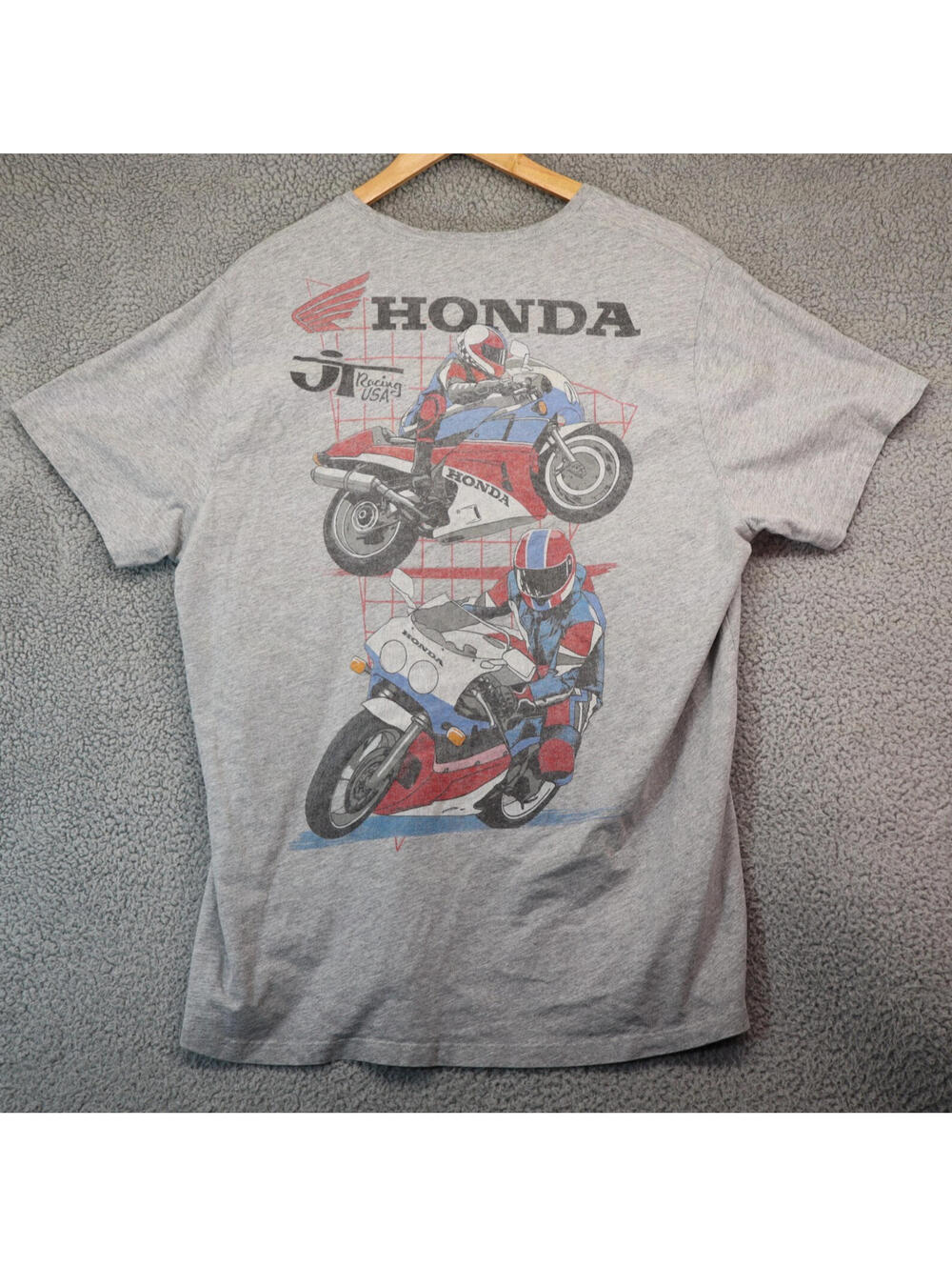Old Navy Honda HRC JT Racing USA Logos Men Athletic Gray 2XL